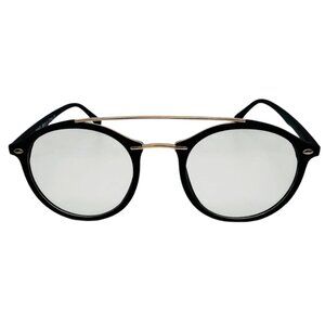 9083 | Black Round Clear Lens Glasses
